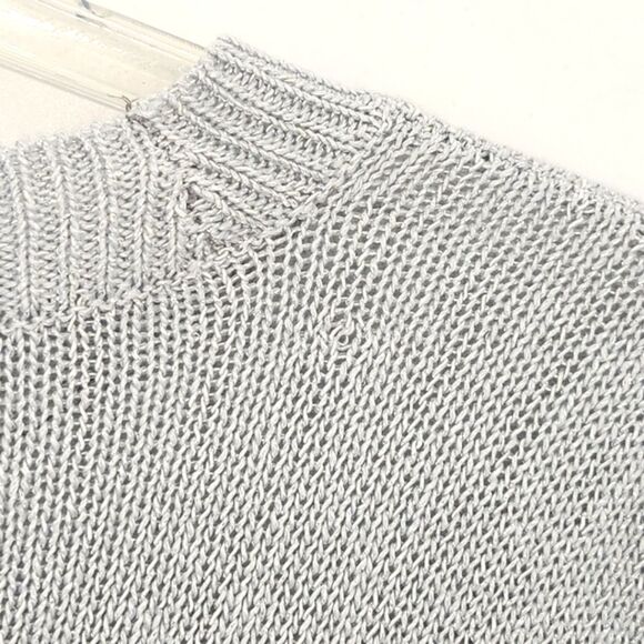 Ann Taylor Crewneck Sweater Womens Size XS Metallic Knit Fall Winter Glam Granny - Picture 4 of 8